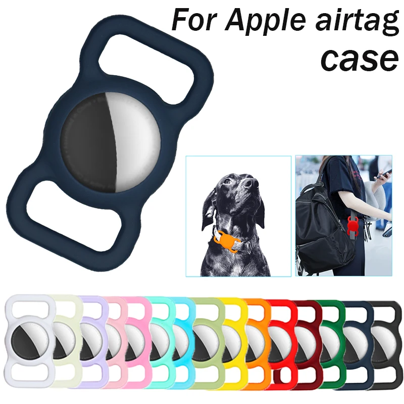 

1 шт. чехол для Apple Airtag, ошейник для собаки, кошки, GPS-видоискатель, цветной светящийся защитный силиконовый чехол для Apple Air Tag Tracker, чехол