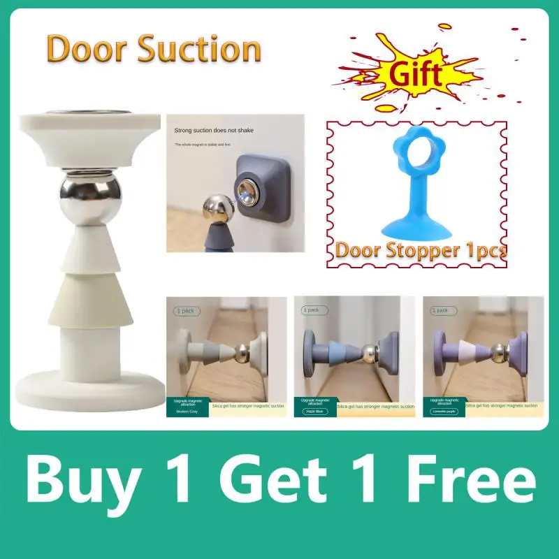 

Door Suction Free Punch Door Stopper Anti-collision Silicone Bathroom Door Fixed Household Strong Magnetic Magnetic Door Stopper