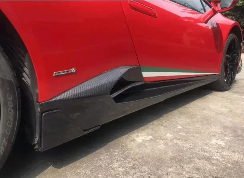 Юбки для тела Lamborghini Huracan LP580 LP610 2014-2020 комплект боковых юбок крышка губ углеродное