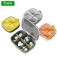 tcare portable pill case folding medicine drugs pills capsule tablet container boxs plastic empty drug organizer pillbox cases