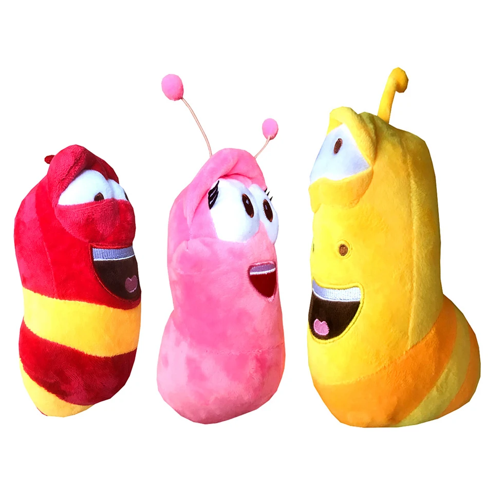 

XZCAI LARVA Anime желтые плюшевые игрушки, красное насекомое, горячие Мультяшные игрушки, плюшевая Мягкая кукла, милая игрушка, мягкие игрушки