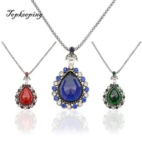 women fashion waterdrop pendant necklace generous elegant classical jewelry female party gift