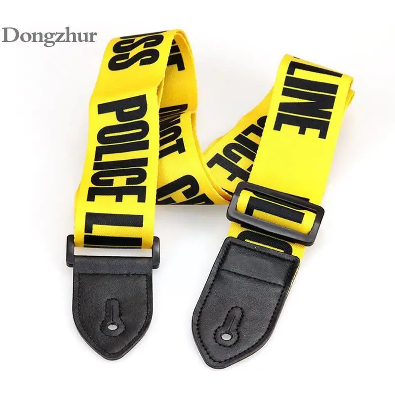 

Yellow Adjustable Polyester Guitar Belt Guitar Strap with PU Leather Ends for Electric Bass Guitar Parts Accessories P2N6