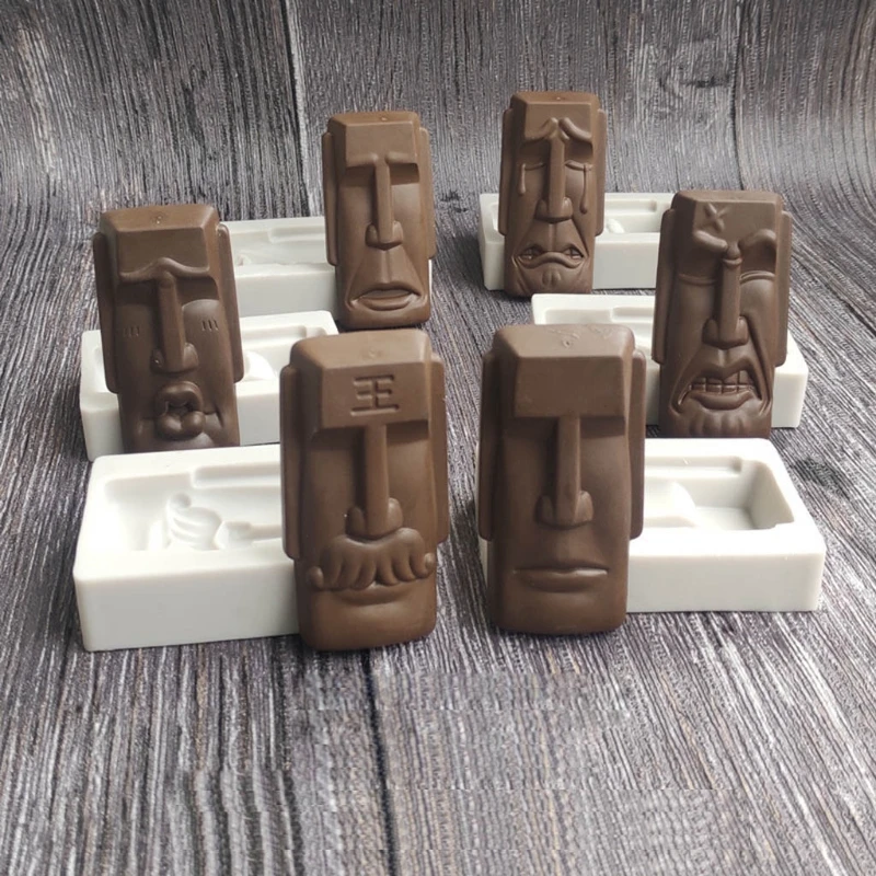 

Easter Island Moai Monolith Sculpture Resin Mold Chocolates Mold Art Craft Tools