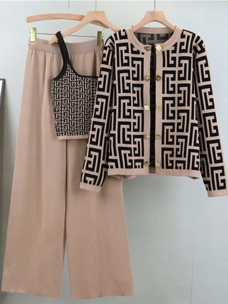 Осенне-зимние женские новые элитные повседневные костюмы шикарный