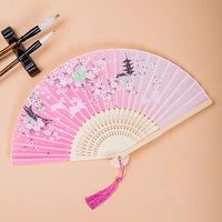 chinese style bamboo fracture fan summer ancient style dance fan high quality silk cross dressing childrens gift