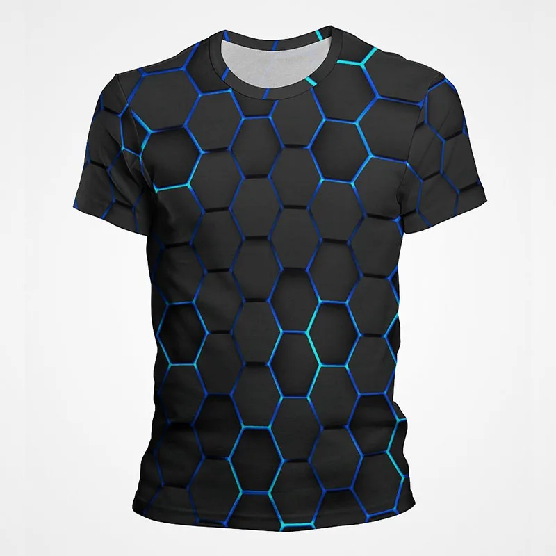 

Hexagon Honeycomb Hive T Shirt Men Women Fashion Short Sleeve Men's T-shirt Summer Casual Streetwear Tops Tee Clothes