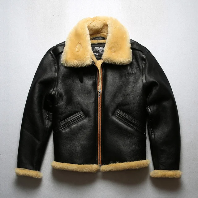 

Winter Jacket Men Clothing Genuine Sheepskin Leather Jackets Man Real Wool Fur Coat Male Motorcycle Clothes Veste LXR908