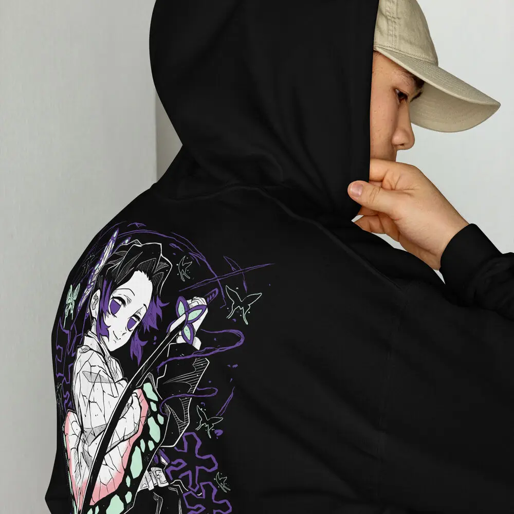 Толстовка с капюшоном Shinobu Kocho Insect Hashira Doma Muzan Demon Slayer