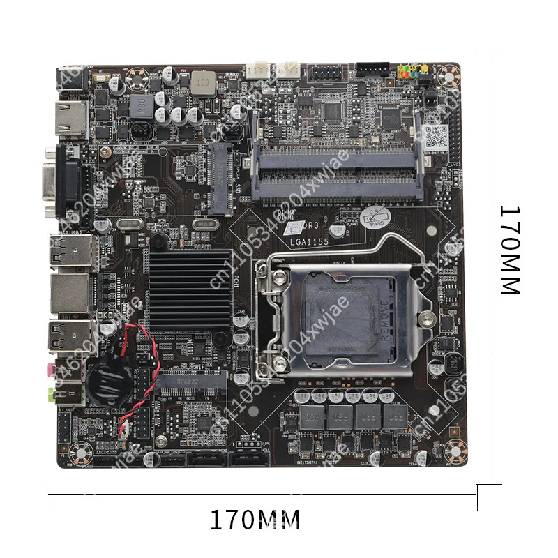 Фото Промышленная материнская плата H61 ITX LGA1155 17x17 см Поддержка памяти DDR3 для мини-ПК-системы №4