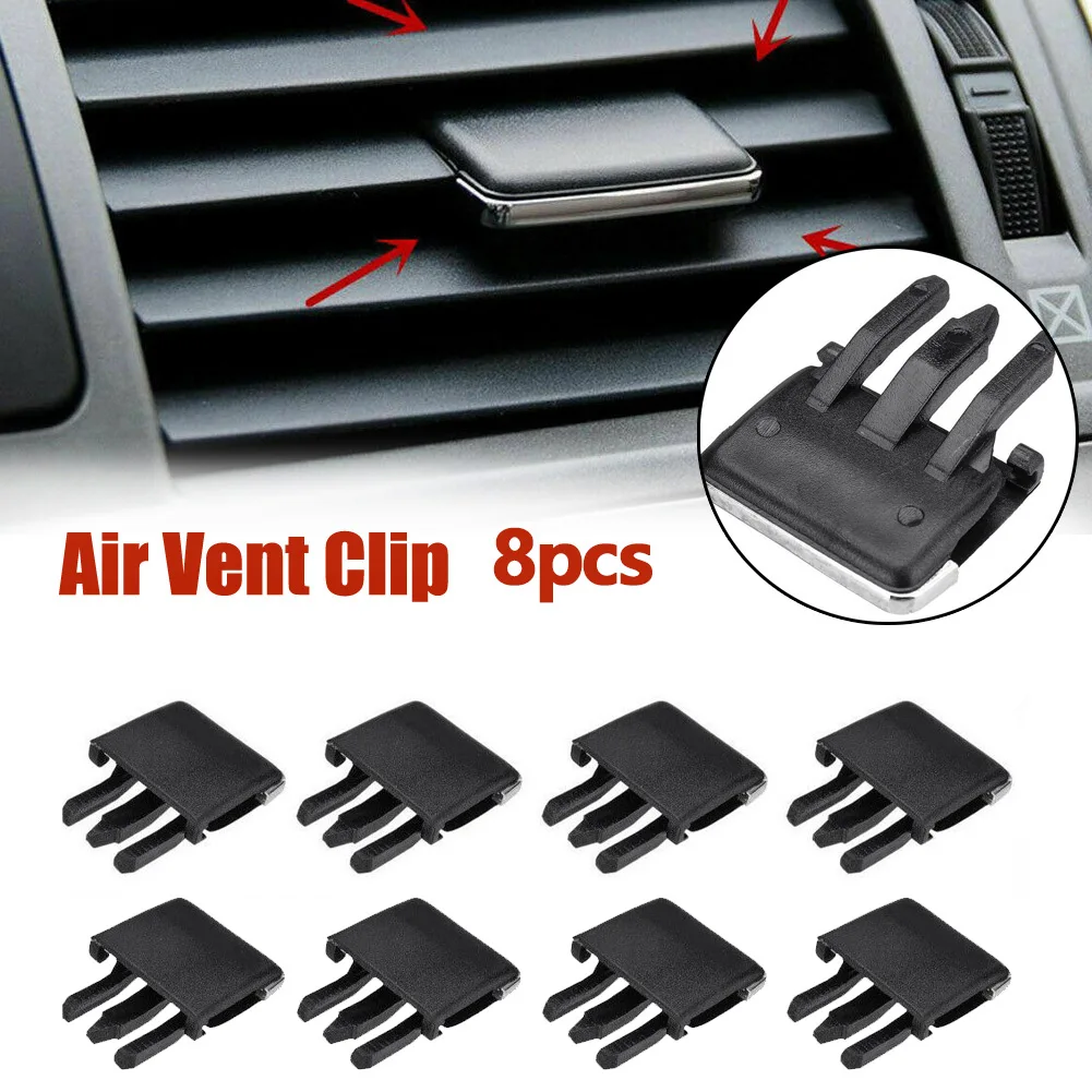 

8pcs Car Air Conditioning Vent Louvre Blade Adjust Slice Clips Center Dash A/C Vent Accessories For Corolla