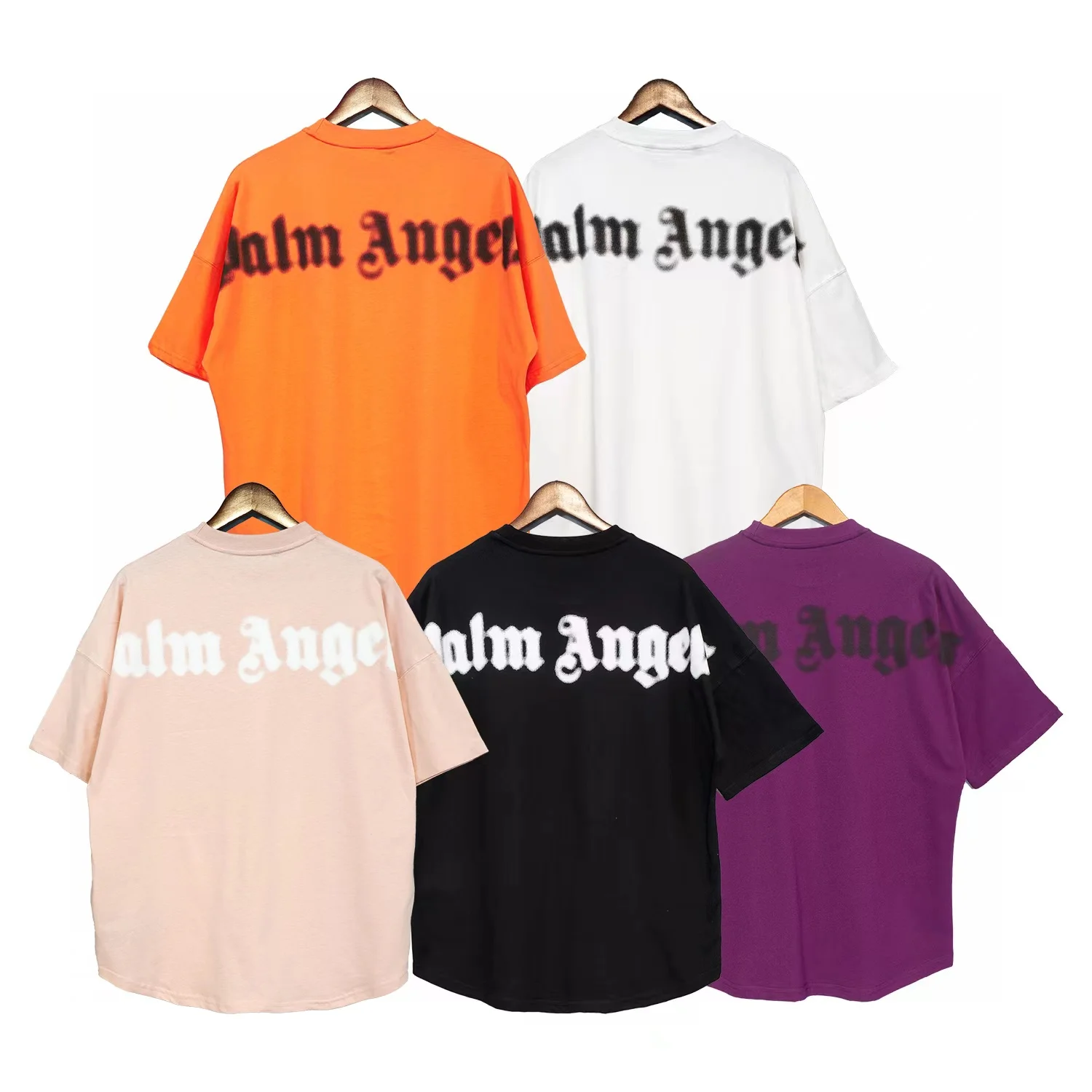 

Palm Angels 22SS Letter Logo Loose Casual Round Neck Short Sleeve T-shirt Batwing Sleeve Men Women Lovers Couple Style T-Shirt