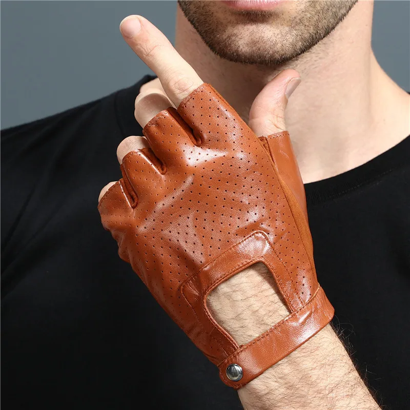 

Fitness Sports Half Finger Gloves Men'S Summer Thin Breathable Hole Cycling Yoga Exercise Tactics Sheepskin Gloves Women