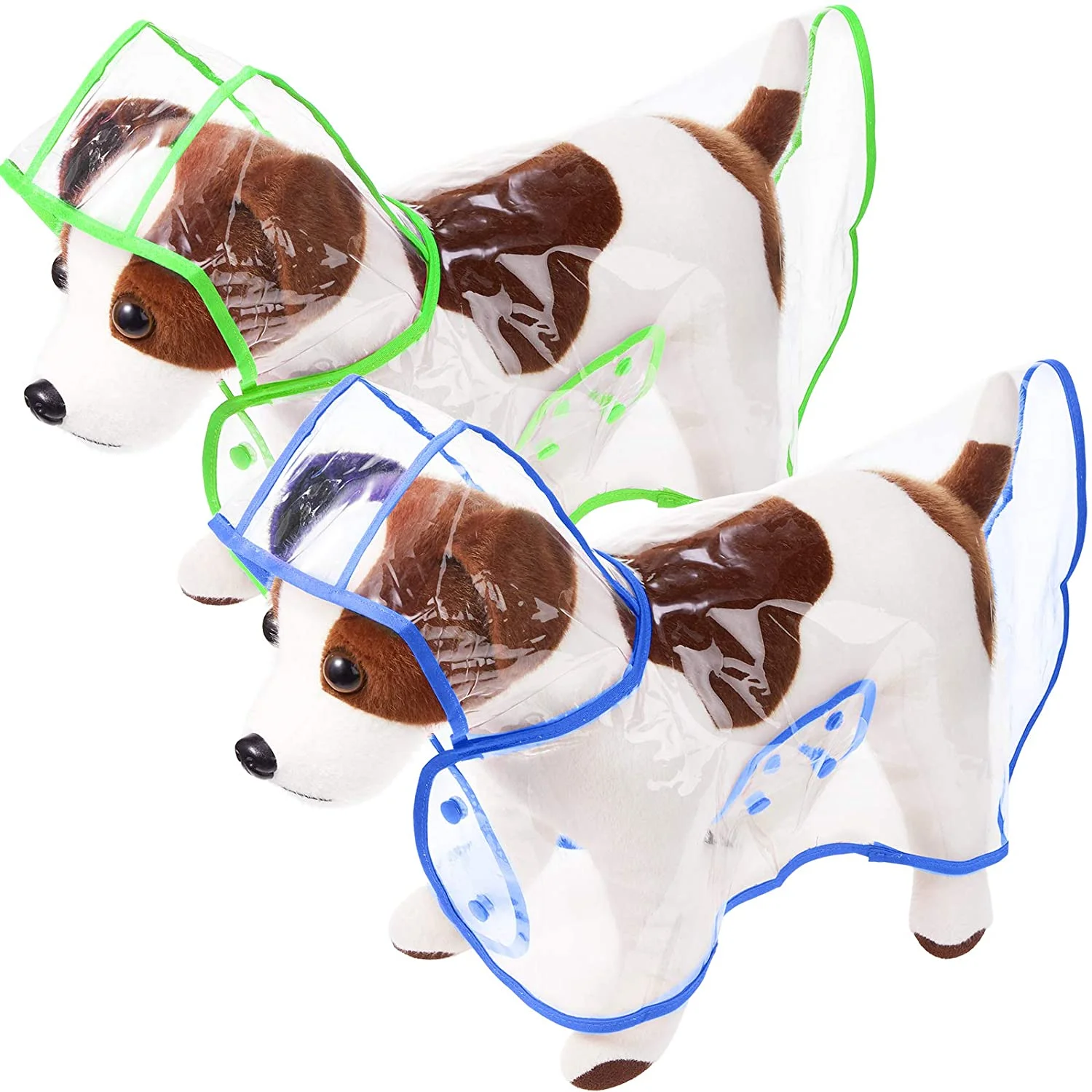 

ATUBAN Pet Dog Raincoat Clear Waterproof Clothes Hooded Rain Jacket Plastic Puppy Poncho Rainwear for Small Medium Dog raincoat