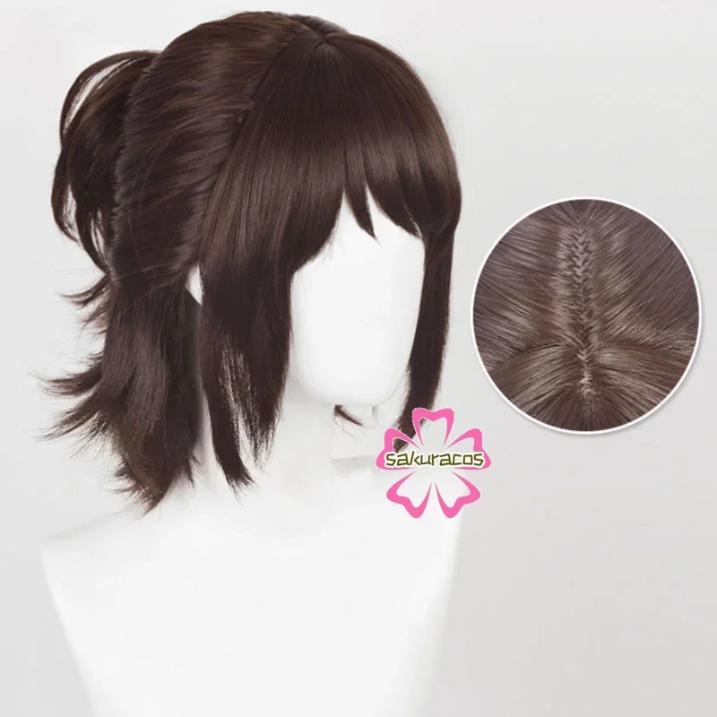 Парик для косплея Hange Zoe парики из темно-коричневых волос на Хэллоуин косплей