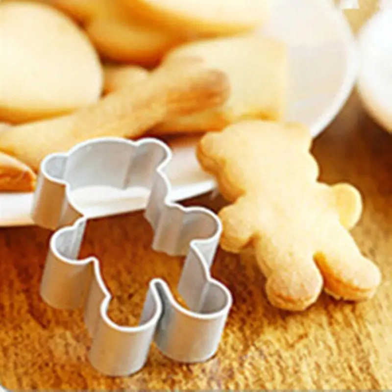 

Kitchen Cookie Cutters Steel Bear Shape Animal Biscuit Pastry Tools Diy Decorating Fondant Mold Cutters Baking Cookie R7n6