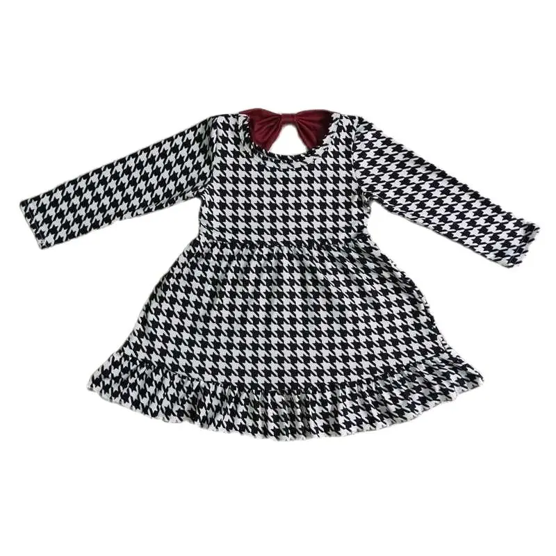 

Детская одежда GLD0109, детские платья с длинным рукавом и мультяшным принтом для девочек, молочный шелк