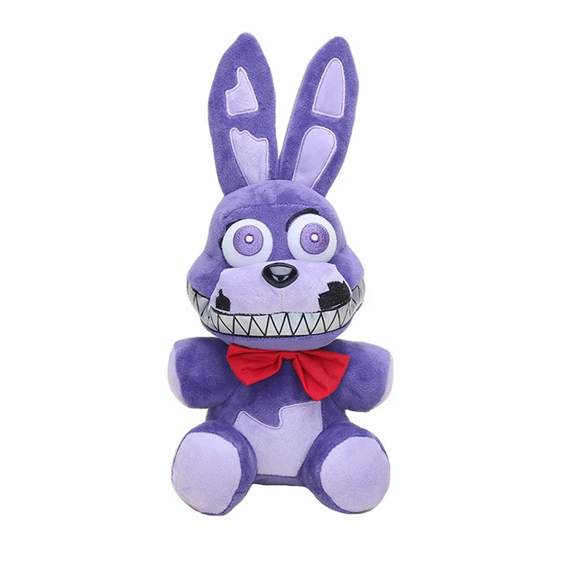 Фото FNAF пурпурный плюшевый кошмар Бонни плюшевые мягкие игрушки пять ночей у Фредди Бонни плюшевые игрушки мягкие куклы-животные детские подарк... №2
