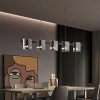 2022 new modern led luxury chandeliers lighting amber smoky glass hanging lamp dining living room bedroom light fixtures