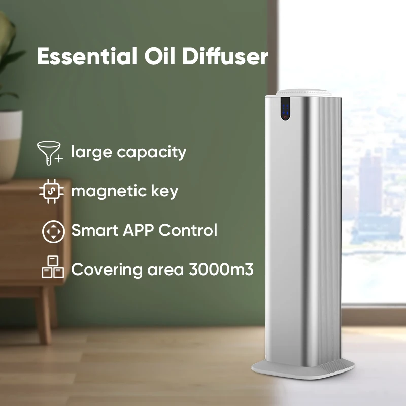 

Essential Oils Fragrance Diffuser 3000m³ Bluetooth Control Scent Machine Home Air Freshener Device Electric Aromatic For Hotel
