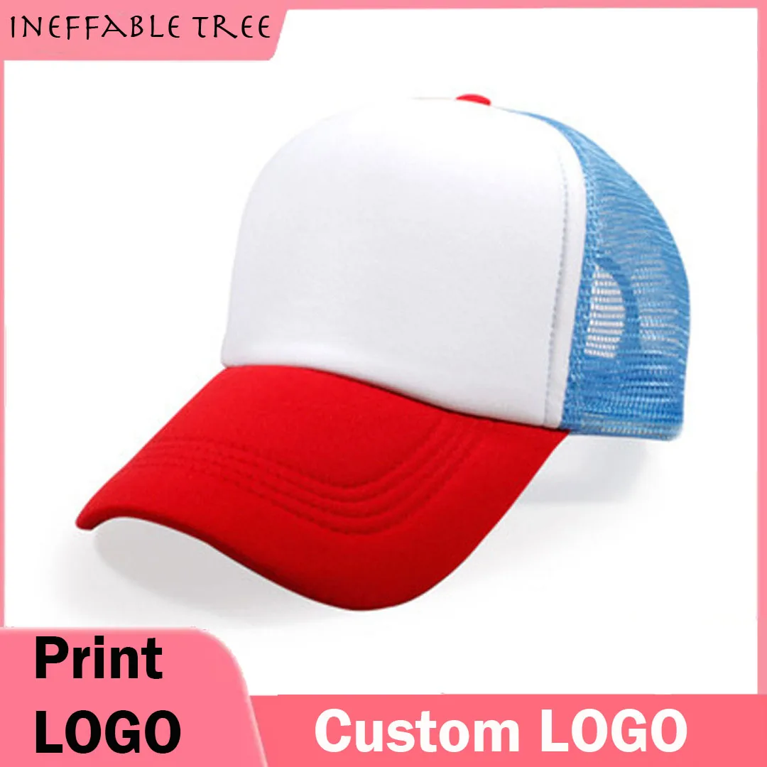 

Custom Print Logo Unisex Mesh Baseball Cap Snapback Hats For Women Men Hip Hop Trucker Cap Streetwear Dad Hat Text Gift Gorras