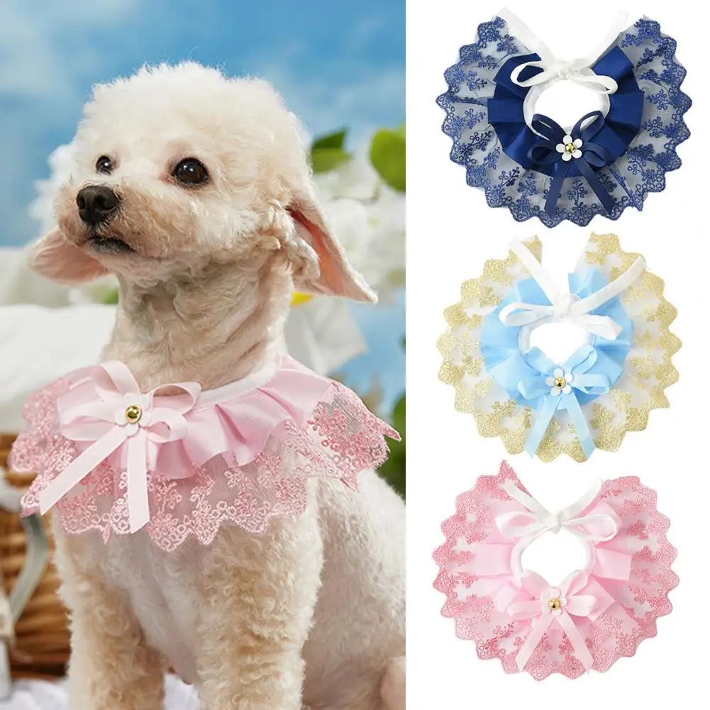 

Show Unique Charm Attractive Dog Cat Pet Lace False Collar Lace Saliva Towel Pet Supplies