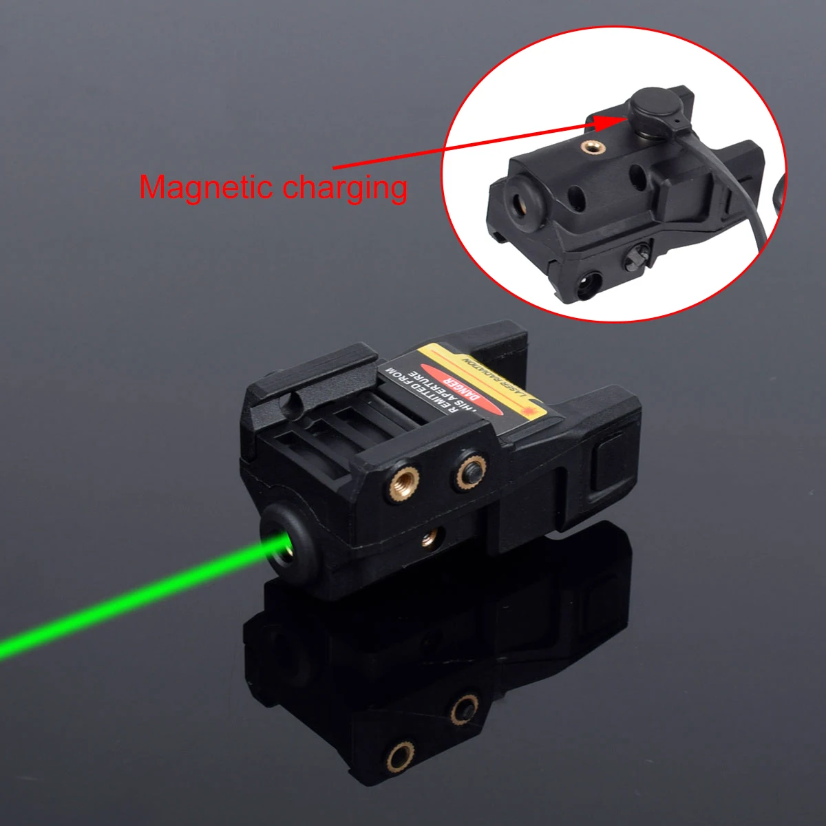 

Magnetic Charging Mini Green Dot Laser Pointer Sight For Compact Pistol Taurus G2C Glock 17 Hunting LS-X Sight Fit 20mm Rail