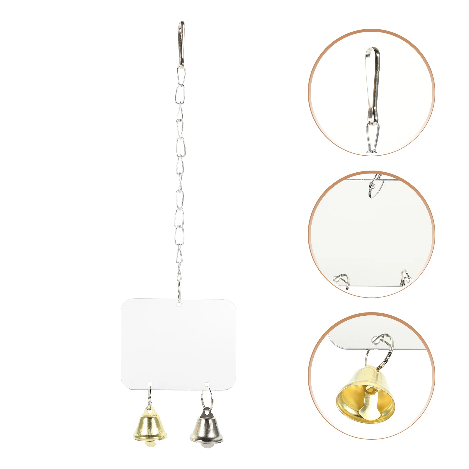 Зеркальные игрушки для птиц попугай клетки акриловые самонаслаждаются с