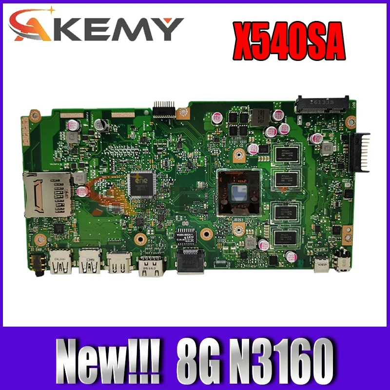 

Akemy Новинка! Материнская плата X540SA для ASUS VivoBook X540SA X540S F540S, материнская плата для ноутбука с N3160 8 ГБ ОЗУ, протестированная материнская плата 100%