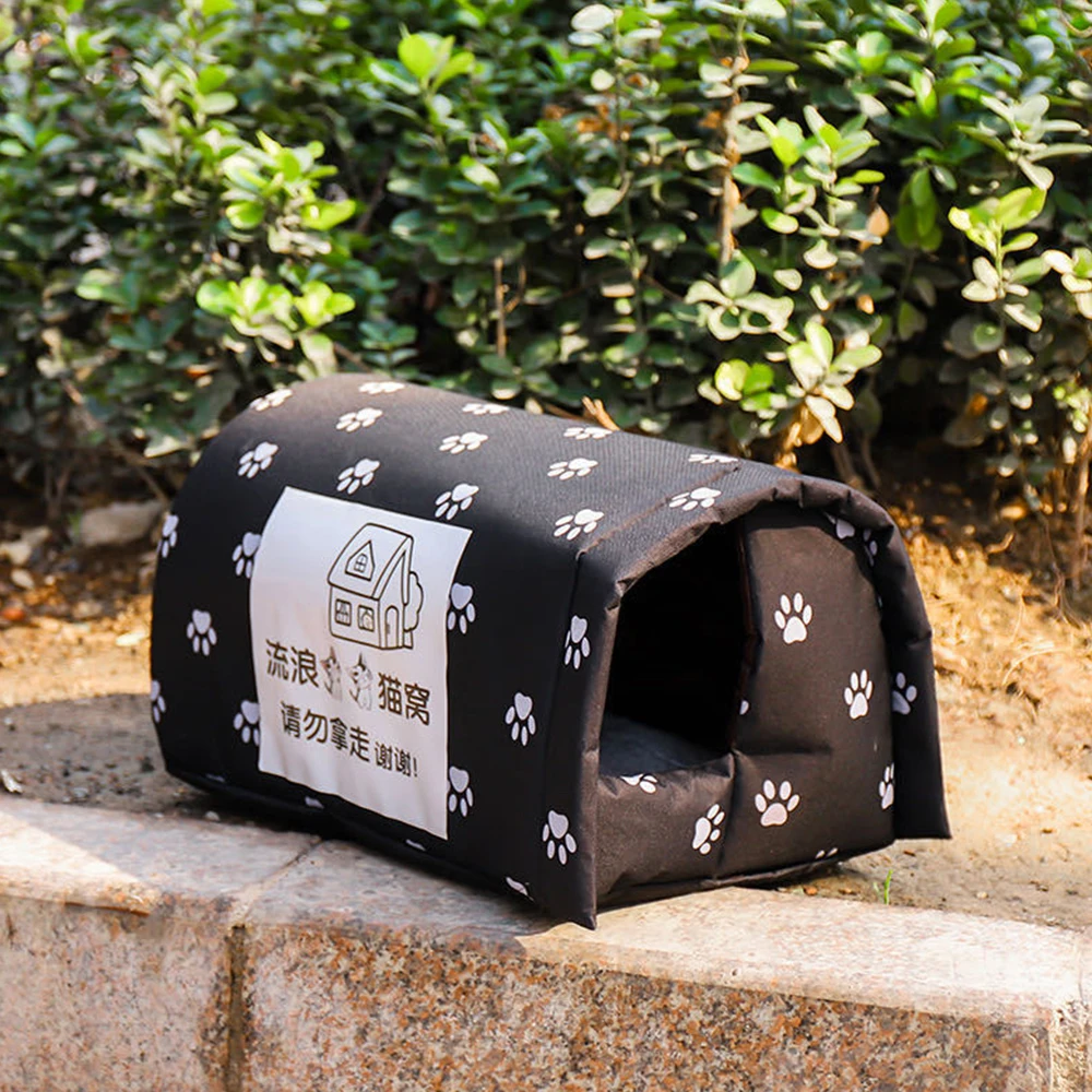 

New Waterproof Oxford Cloth Pet House Outdoor Cat Shelter For Small Dog Closed Design Keep Pets Warm Winter Pet Nest