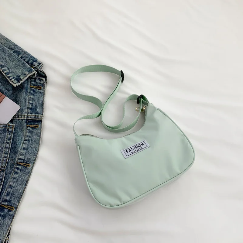 

Fashion Large Capacity Crossbody Bags Vintage Solid Color Totes Shoulder Bag Nylon Designer Women Bags Shopper Zipper Purse