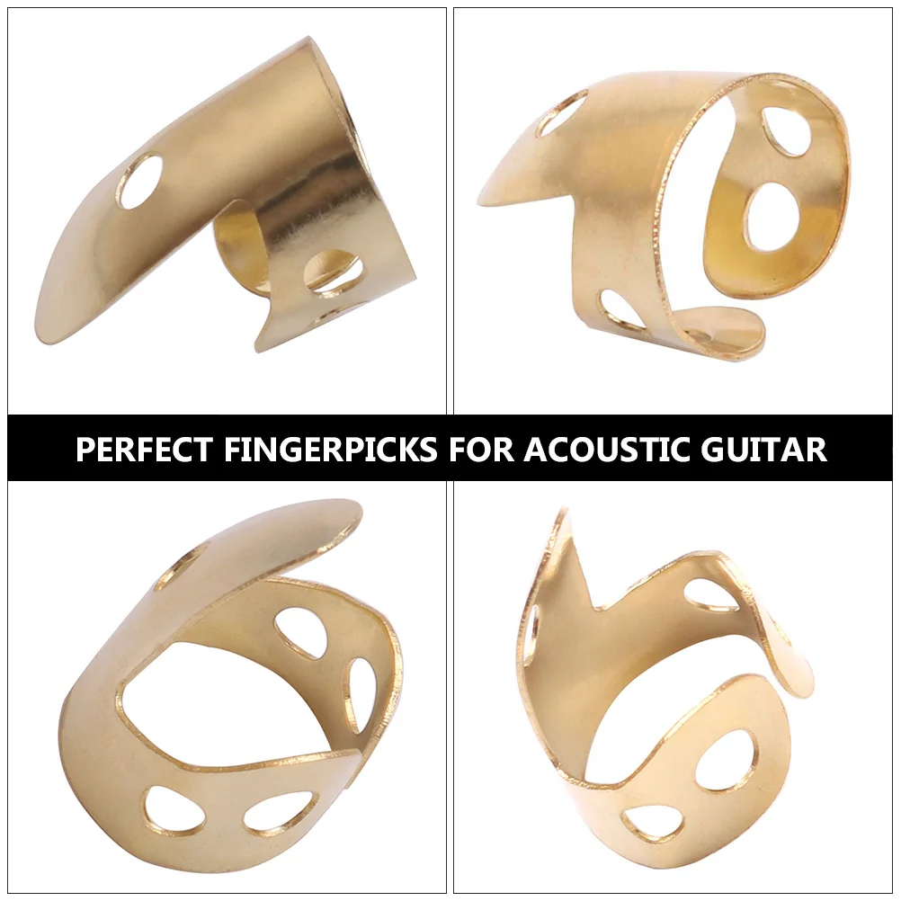 4 PCS Guitar Pick Thumb Picks Bass Banjo Acoustic Supplies Parts Smooth Plectrum Speed ​​