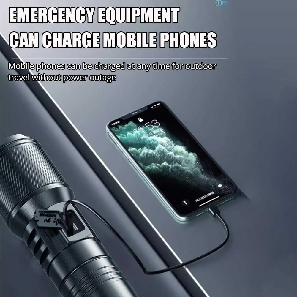 Лазерный ближний фонарик 10000 люмен