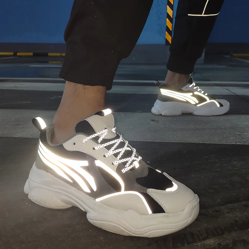 

Xiaomi 2022 night reflective men's and women's fashion casual shoes, high street fashion thick bottom couple Xiaomi sneakers