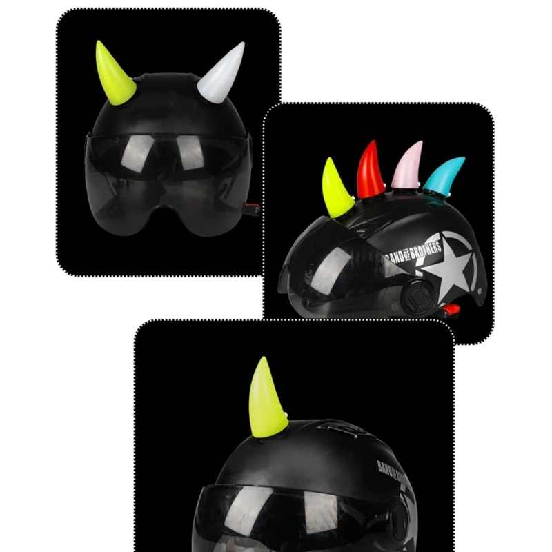 Шлем Дьявола с рогами мотоцикла наклейки для электрического велосипеда Хэллоуин