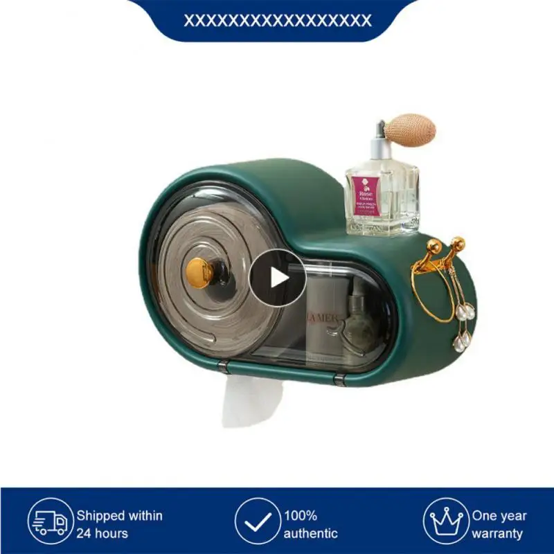 

Tissue Box Punch-free Wall Mount Bathroom Tissue Storage Box Waterproof Storage Toilet Paper Storage Rack For Home Storage Tools