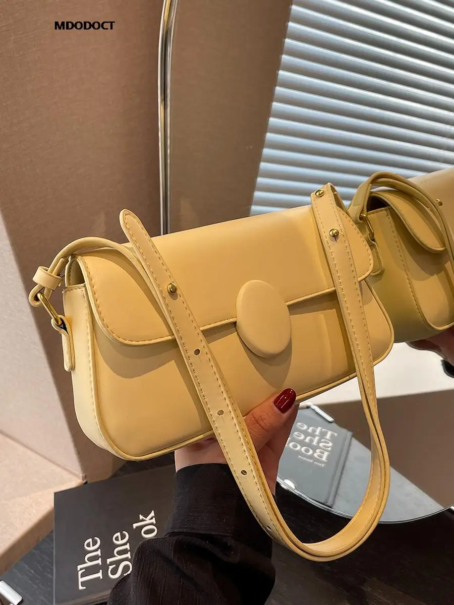 

Cute Solid Color Small PU Leather Shoulder Bags For Women 2023 Simple Crossbody Handbags And Purses Travel Totes Classic Fashion