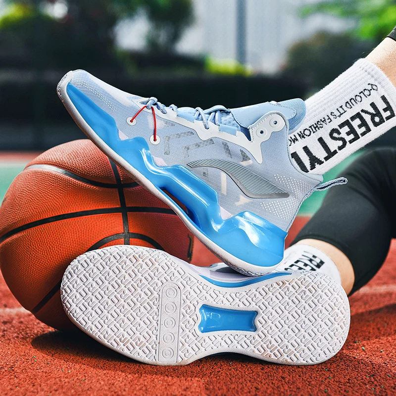 Trend fashion light protection basketball shoes wear-resistant high rebound real combat basketball shoes