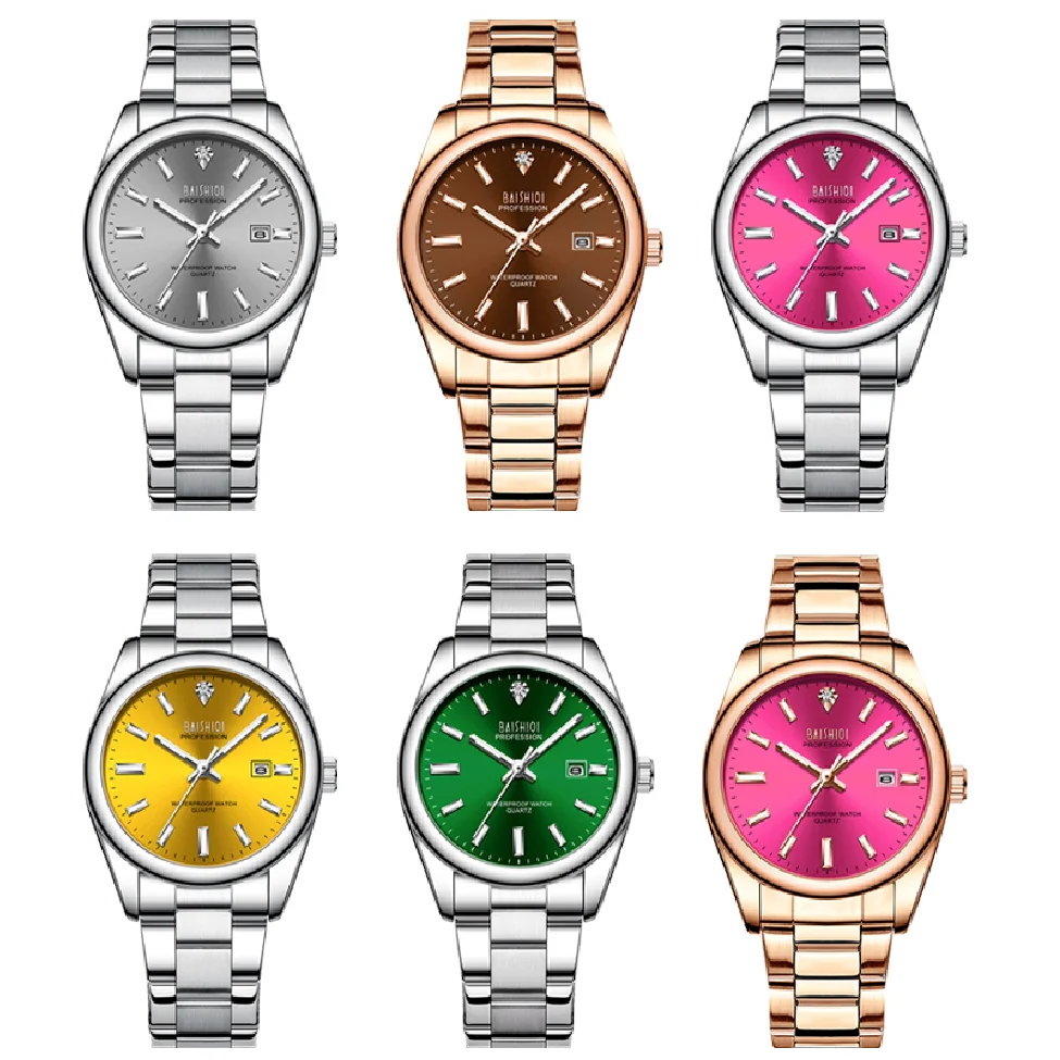 BIDEN Luxury Brand Women Quartz Watch Stainless Steel Fashion Ladies Dress Bracelet Wrist Watches Female Gifts relogio feminino enlarge