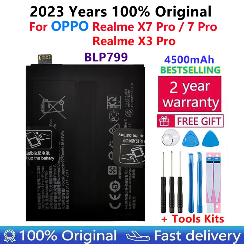 

Оригинальный Новый Сменный аккумулятор BLP799 4500 мАч для телефона OPPO Realme X7 X3 7 Pro Realme7 Pro RMX2170 RMX2121 RMX2111 батареи