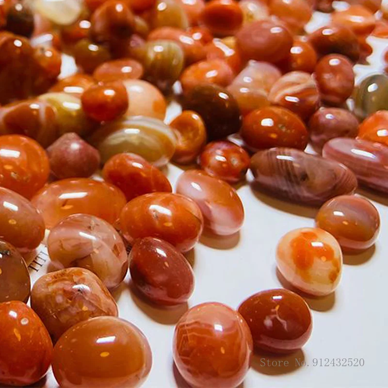 

500G Natural Southern Red Agate Hydroponic Stone Cobblestone Rain Flower Fish Tank Landscaping Flowerpot Pavement Aquarium Decor