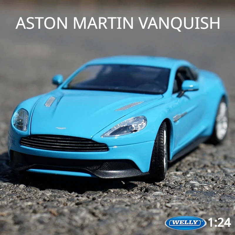 

Модель автомобиля WELLY из сплава «Aston Martin VANQUISH» 1:24, металлическая игрушка, модель спортивного автомобиля, Коллекционная модель высокой имитации, детские подарки