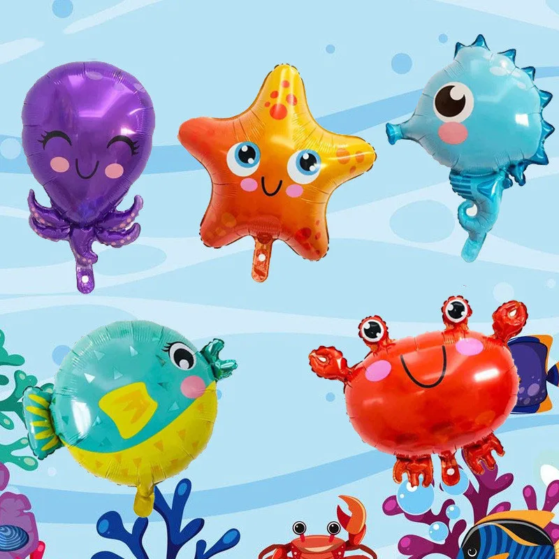 

1pcs Under Sea Animal Cute Fish Balloon Crab/Starfish/Octopus Balloons Sea Party Theme Kid Birthday Decor Baby Shower Supplies