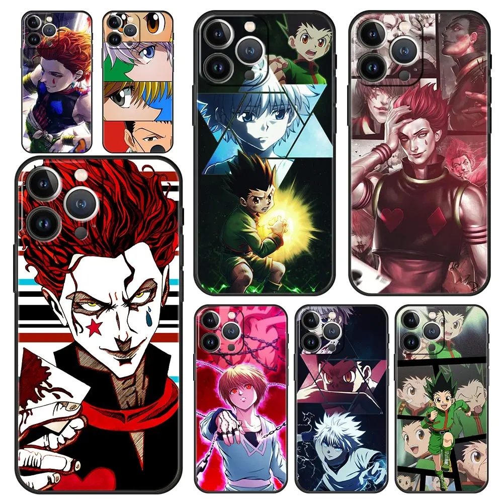 

Luxury Phone Case For iPhone 14 11 Pro Max 13 12 mini XS X XR SE3 7 8 Plus Soft Hisoka Hunter X Hunter Killua Anime Cover Funda