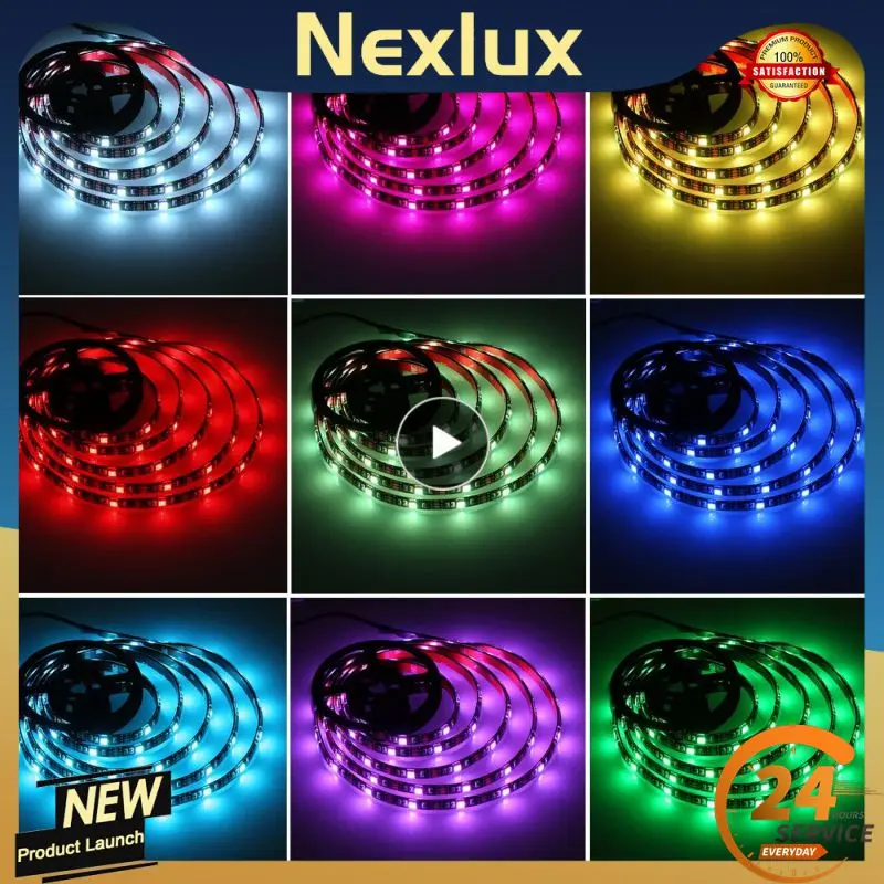 

Led Strip Light Rgb 5v 5050 Flexible Decoration Lights 1m 2m 5m High Quality Night Light Tv Desktop Decoration Rgb Lights Usb