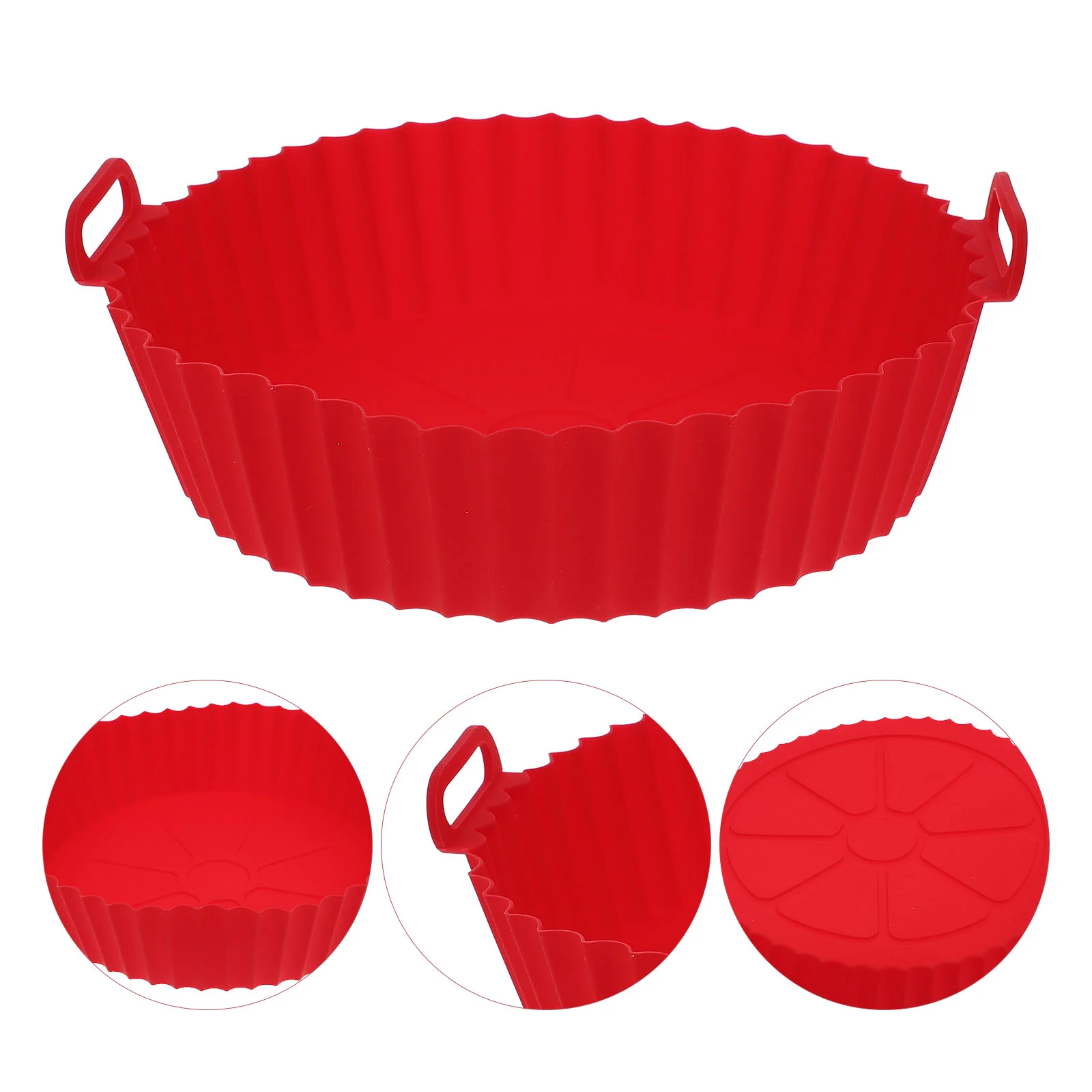 

Fryer Air Silicone Liner Basket Pot Oven Reusable Stick Non Baking Pan Bowl Round Steamer Liners Accessories Washabledeep Heat
