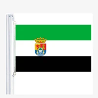 extremadura with coat of arms flag90150cm 100 polyester bannerdigital printing