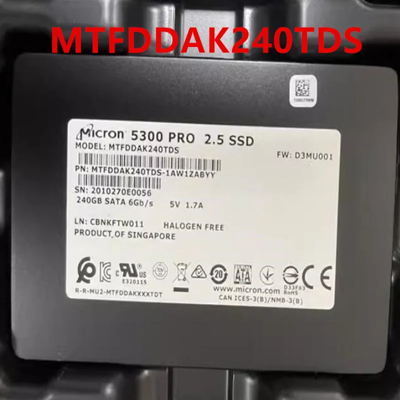 

Original New Solid State Drive For MICRON 5300 PRO 2.5" SSD SATA 240GB For MTFDDAK240TDS