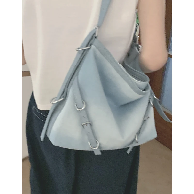 Fashion Denim Shoulder Bag for Women 2023 New Large Capacity Tote Handbag Vintage Female Shoulder Armpit Bag Bolsas De Mujer