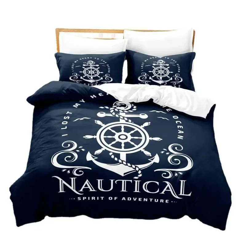 

Marine Anchor Bedding Set Ocean Sea 3d Duvet Cover Sets Comforter Bed Linen Twin Queen King Single Size Blue Ship Vessel Kids